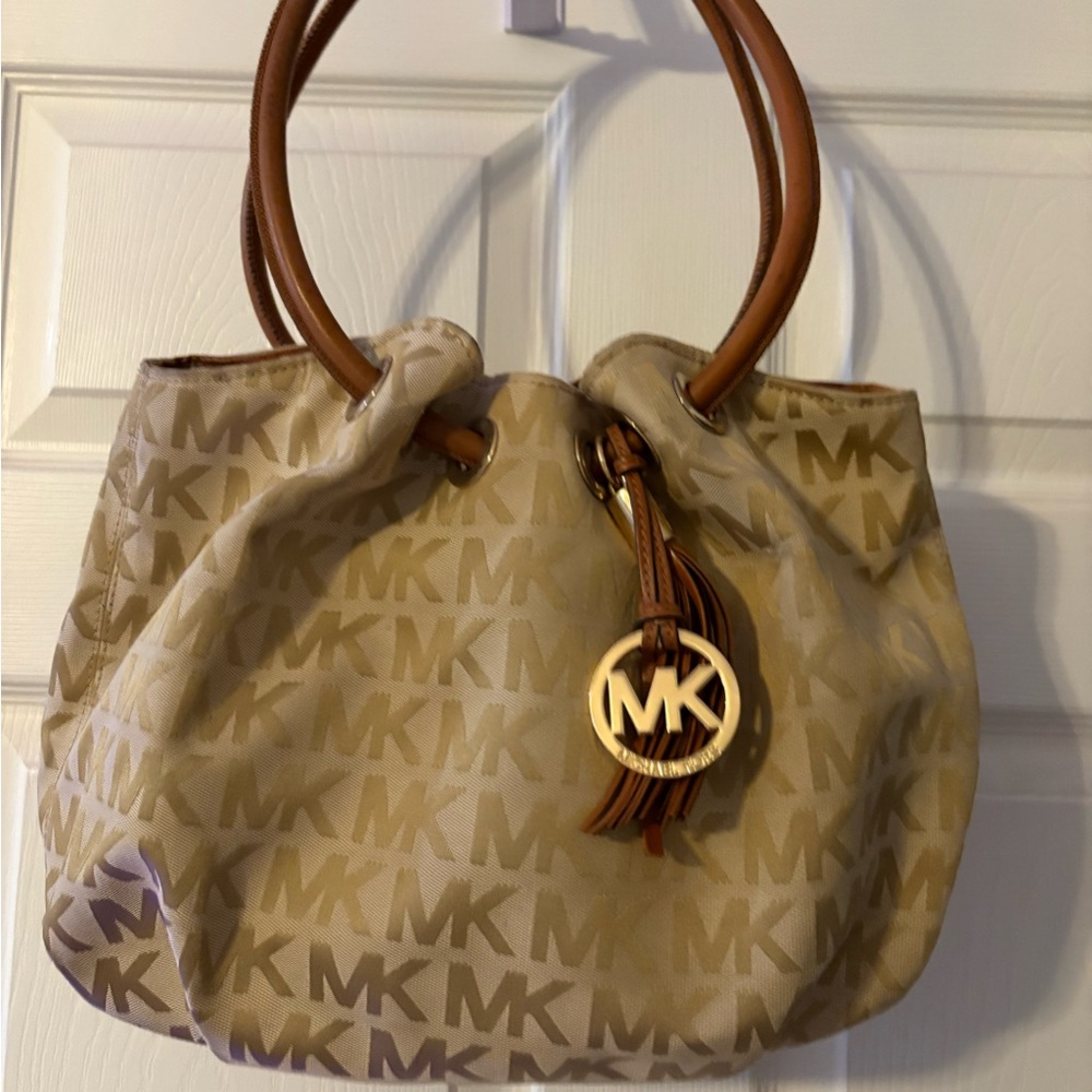 Michael Kors Tan Logo Tote Bag